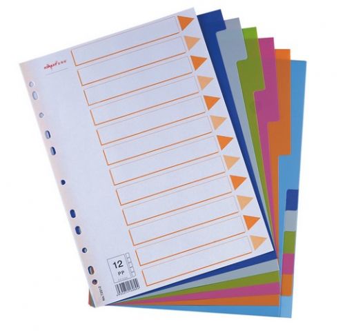 SEPARADOR KINARY A4 PP CORES 11 FURO 12F , KINARY , 63559_1 , 6934274169894